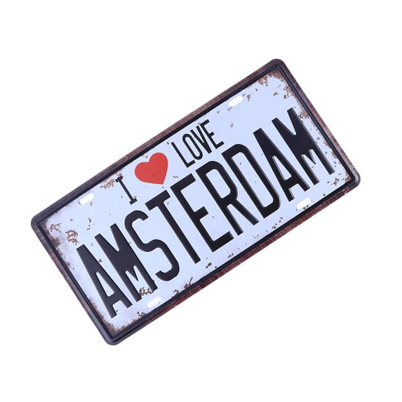 Clispeed Vintage Iron Painting Multi-Color Antique Signs for Bar Decor