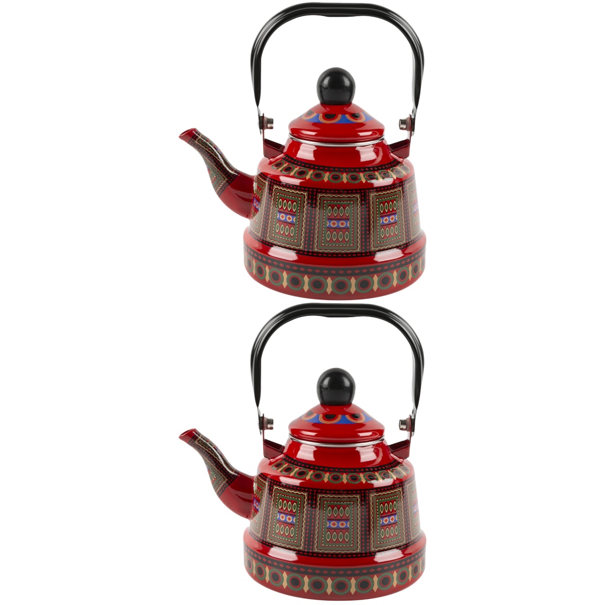 Vintage Decor Stove Tea Kettle 2 Pack Coffee Pot Enamel Stainless Steel