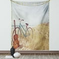 thumbnail image 1 of Vintage Decor Wall Hanging Tapestry, An Old Guitar and a Vintage Bike Standing in the Beach Vacation Enjoy Summer Photo, Bedroom Living Room Dorm Accessories, 60 X 80 Inches, by Ambesonne, 1 of 5
