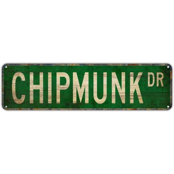 Vintage Decor Wall Signs Chipmunk Chipmunk Gift Chipmunk Sign Chipmunk Decor Wall Decor Art Signs Decorations Plaque 16 x 4inch Metal Aluminum Sign