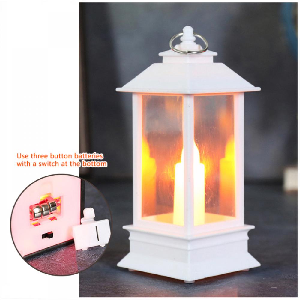 Vintage Decorative Lantern with LED Flickering Flame Effect Candle