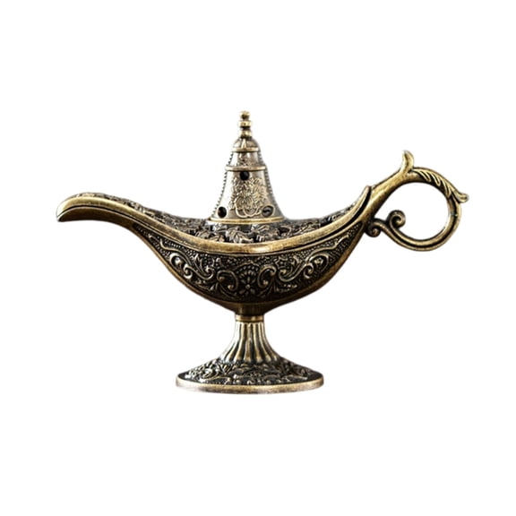 Vintage Decorative Magic Lamp – Antique Brass Genie Oil Lamp Replica for Home Decor, Collectible Gift, Table Ornament