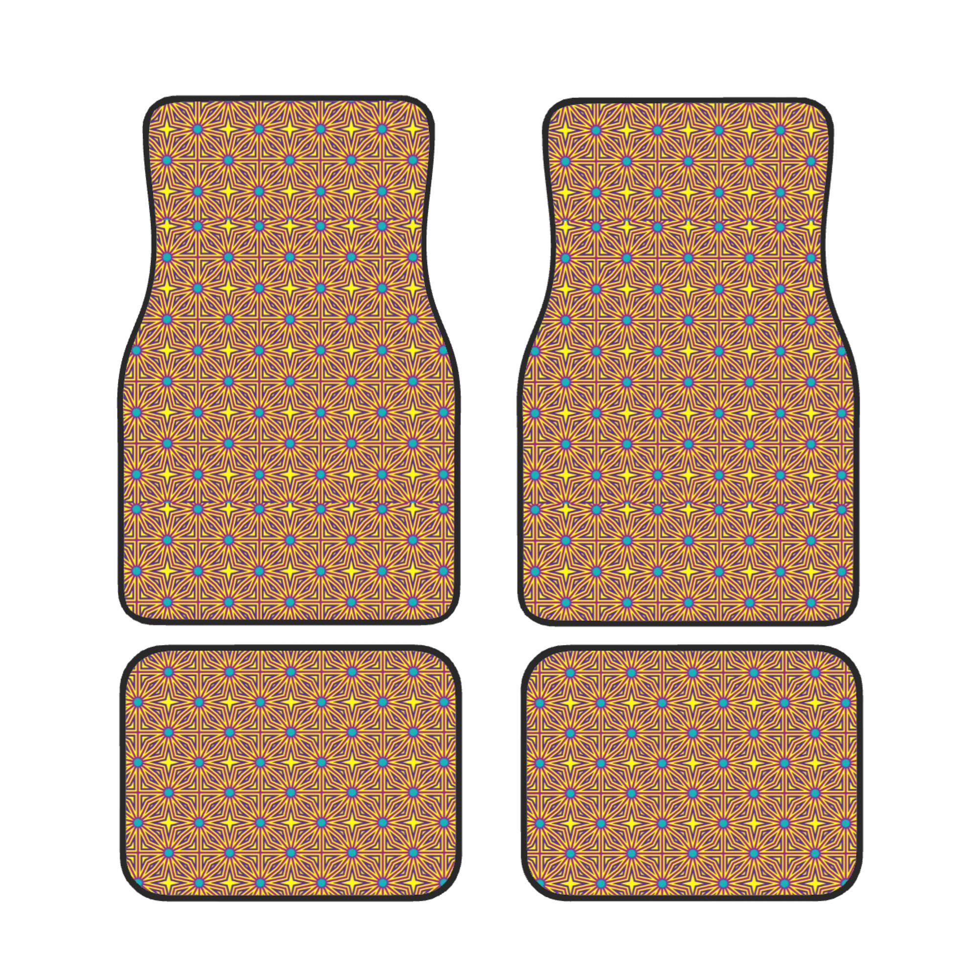 Vintage Decorative Pattern Background Universal Fit Carpet Floor Mats
