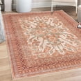 thumbnail image 1 of Vintage Decorative Rug, Caucasian Style Antique Ornaments Floral Blossoms and Geometric Details Damask, Quality Carpet for Bedroom Dorm and Living Room, 6 Sizes, Pale Rust, by Ambesonne, 1 of 4