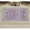 thumbnail image 1 of Vintage Decorative Rug, Nostalgic Weathered Style Print of Medallion Ornaments and Bohemian Flourishes, Quality Carpet for Bedroom Dorm and Living Room, 6 Sizes, Eggplant Purple, by Ambesonne, 1 of 1