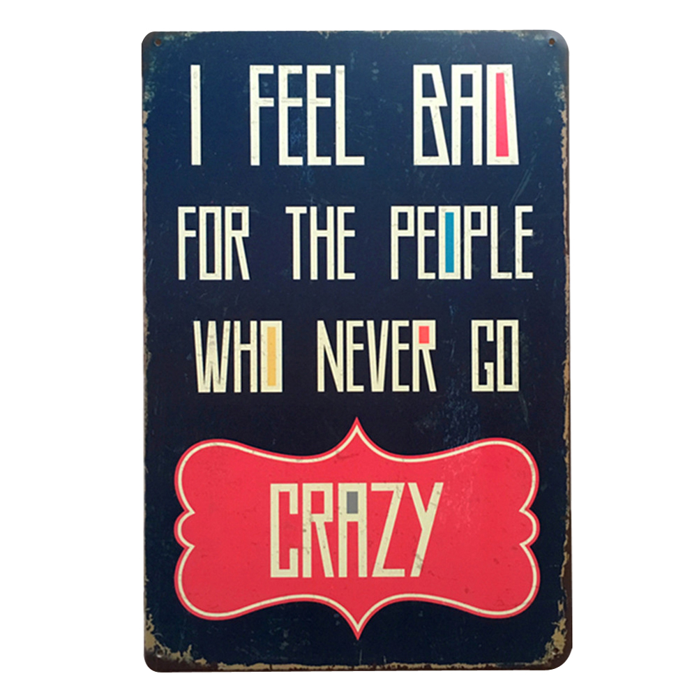 Vintage Decorative Signs Tin Metal Iron Sign Painting For Wall Home Bar