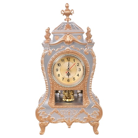 Vintage Decorative Tabletop Clock Automatic Musical Chimes Hourly Classical Pendulum Farmhouses Home Mantels Decors