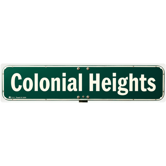 Vintage Decorative Tin Sign - 16*4 Inch Colonial Heights Street Sign for Bedroom, Garage & Patio - Metal Sign for Indoor & Outdoor Use