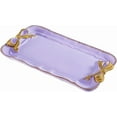 thumbnail image 1 of Vintage Decorative Tray Jewelry Tray Towel Tray Storage Tray Rings Necklace Bracelets Earrings Trays Cosmetics Jewelry Organizer Retro Design Bow Decor Resin Plate Coquette Room Decor (Purple), 1 of 15