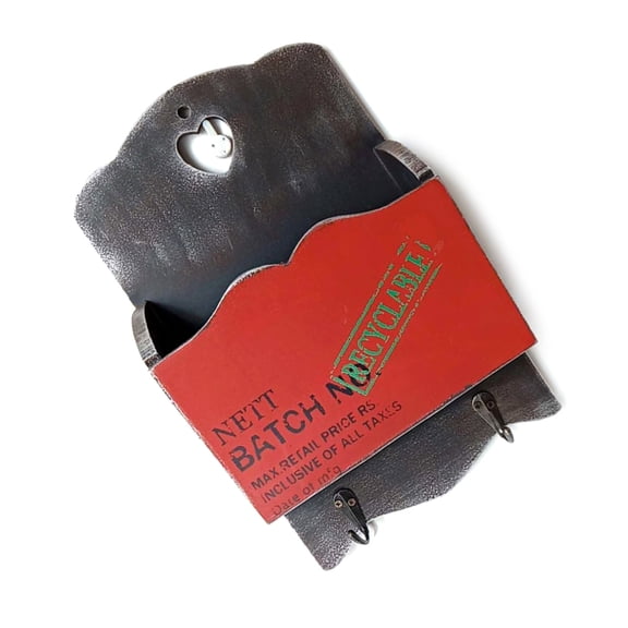 Vintage Decorative Wall Box Wood Wall Hanging Flower Holder with Hooks,Wall Pocket Organizers for Home Decors