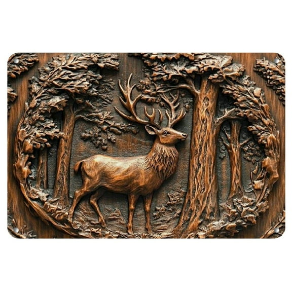 Vintage Deer Iron Wall Art Sign - Perfect for Garage, Cafe, Bar, or Living Room Decor