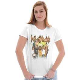 Def Leppard Women s Graphic Band Screen Print Short Sleeve T Shirt XL Walmart