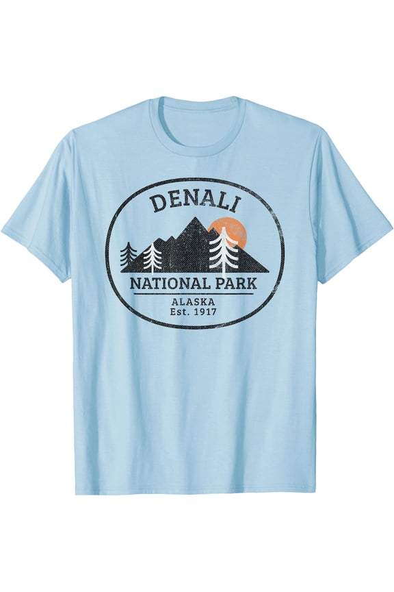 Vintage Denali National Park Alaska Unisex T-Shirt for Men Women Kids Toddler