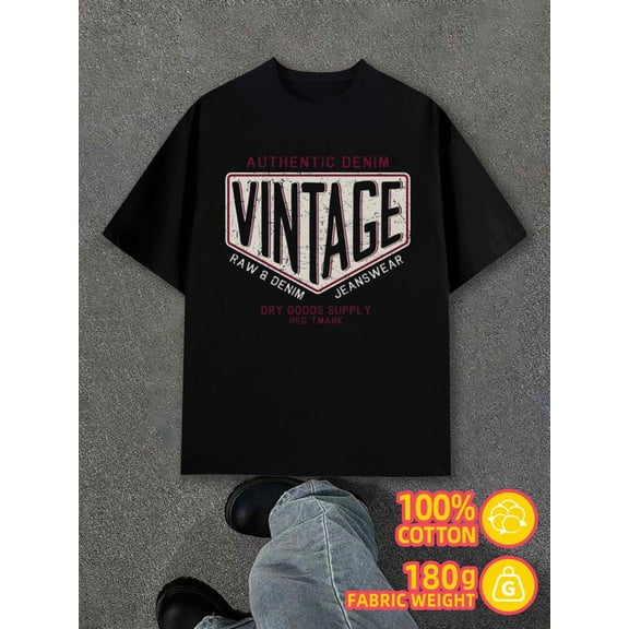 Vintage Denim T-shirt men 180G 100% Cotton white Original Unisex Shirt Graphic Tee tshirts Basic Unisex Shirt Short Sleeve tshirts Casual Unisex Shirt Graphic tshirts