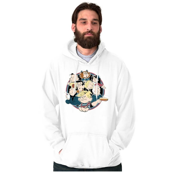 Vintage Dennis The Menace Characters Unisex Plus Fleece Graphic Hoodie Brisco Brands 2X