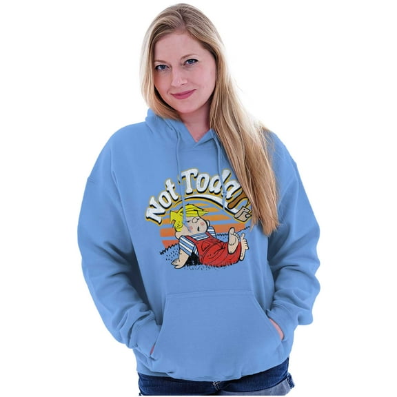 Vintage Dennis the Menace Not Today Hoodie Sweatshirt Women Men Brisco Brands S