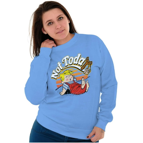 Vintage Dennis the Menace Not Today Sweatshirt for Men or Women Brisco Brands S