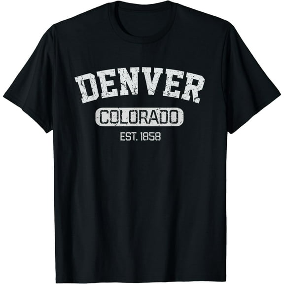 Vintage Denver Colorado Est. 1858 Souvenir Gift T-Shirt
