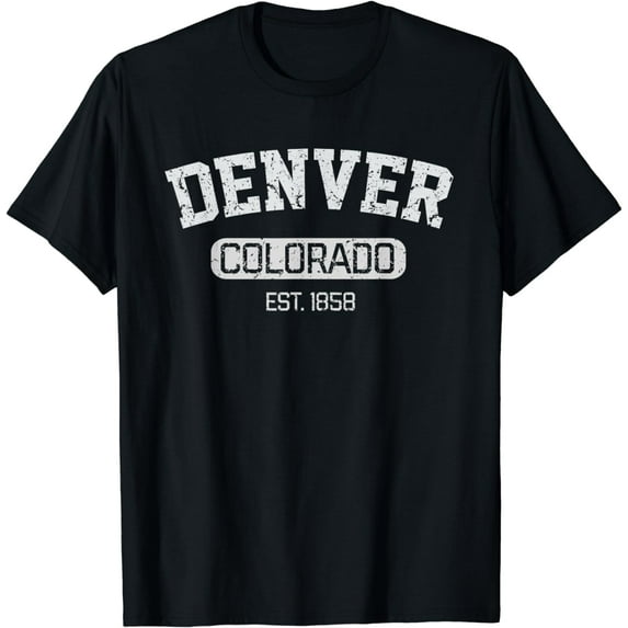 Vintage Denver Colorado Est. 1858 Souvenir Gift T-Shirt