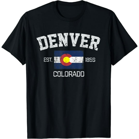 Vintage Denver Colorado Est. 1858 Souvenir Gift T-Shirt