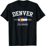 Vintage Denver Colorado Est. 1858 Souvenir Gift T-Shirt