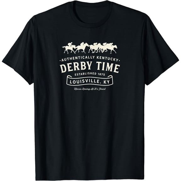 Vintage, Derby Time, Louisville, Kentucky, Horse Racing T-Shirt , Vintage T-Shirt