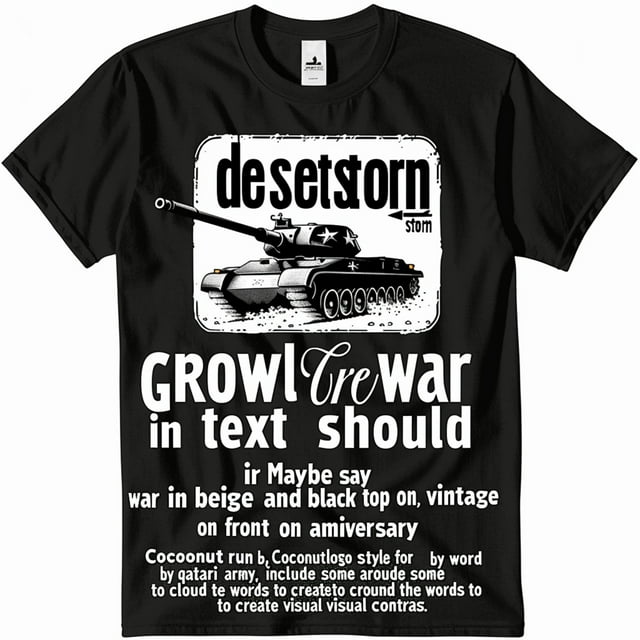 Vintage Desert Storm 90th Edition with Gritty War Theme Qatar Logo and ...