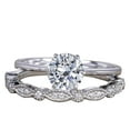 thumbnail image 1 of Vintage Design 1.25 Carat Round Cut Moissanite Engagement Ring In 10K White Gold, Promise Ring, Anniversary Ring, 1 of 4