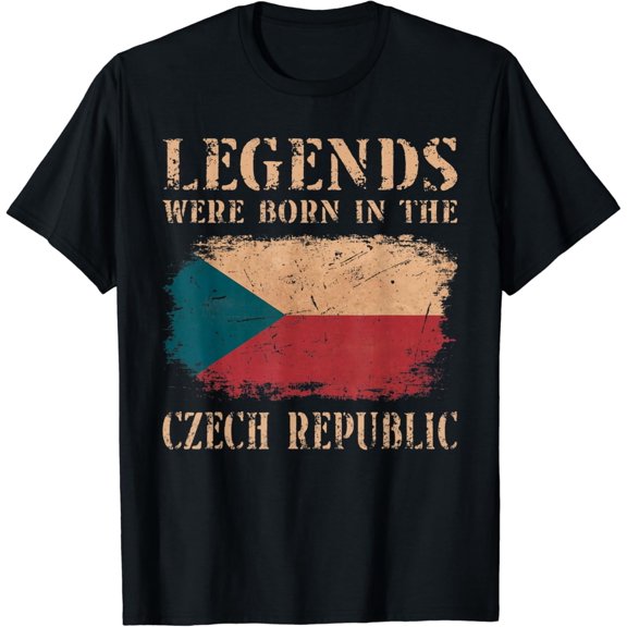 Vintage Design Czech Republic Flag T-Shirt mens t shirt，black，women，funny，misfits，men，journey