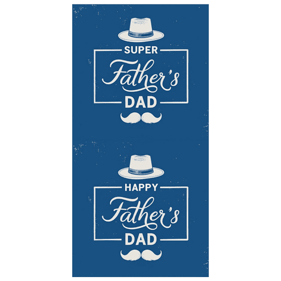 Vintage Design Happy Father's Day Banner Super Dad Blue Background for Father's Day Celebration Gift Decoration Dad's Party