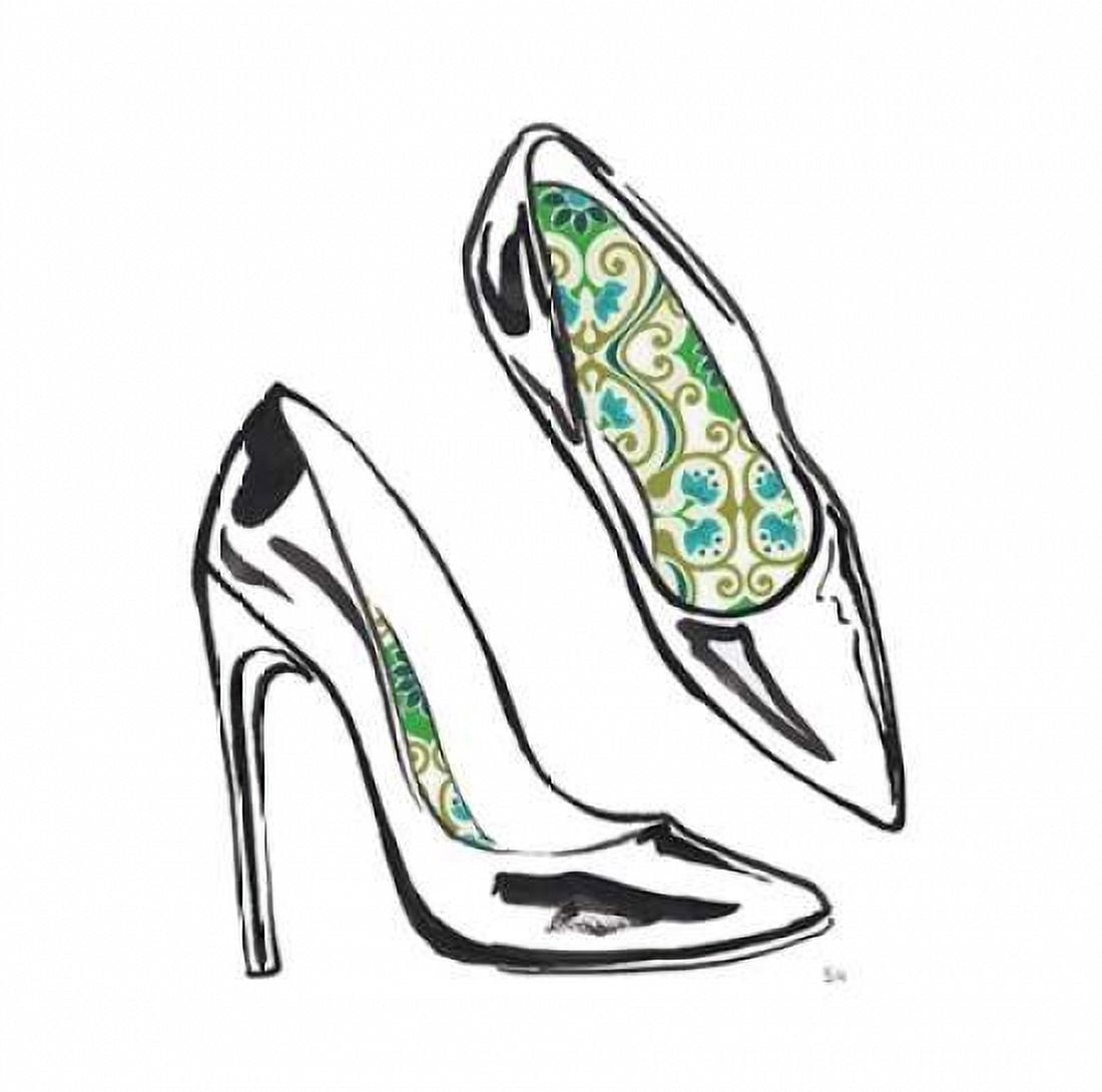 Vintage Designer Shoes Canvas Art - Sunflowerman (24 x 24)