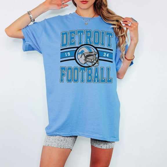 Vintage Detroit Football Tshirt For Man Woman, Unisex Sports Gear, Football Game Day Shirt, Detroit Fan Tee, Vintage Lion Tee