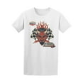 thumbnail image 1 of Vintage Devil Checker Flags Racing Men T-Shirt - Image by Shutterstock, Male XX-Large, 1 of 2