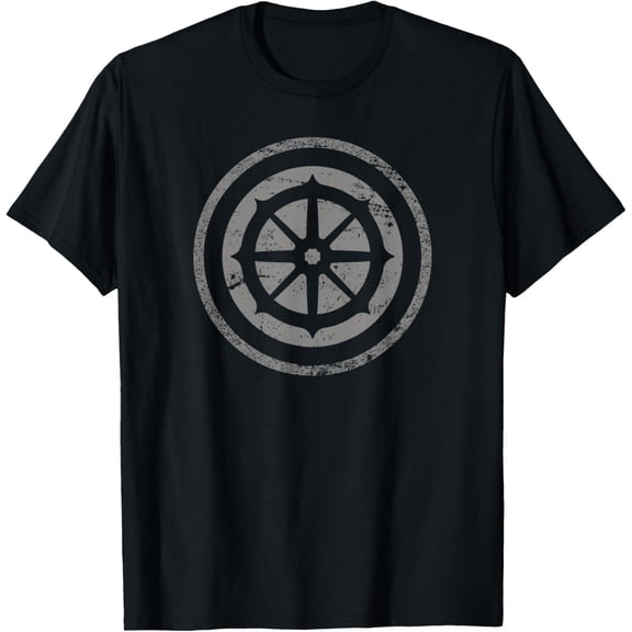 Vintage Dharmachakra Shirt, Buddhist Shirt for Men & Women T-ShirtMen's and women's gift, black and white T-shirt, size: Extra large S-4XL