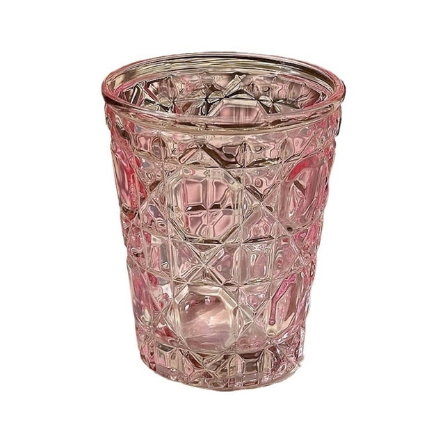 Setting Site Settings Vintage Diamond Embossed Glass Tumblers 10.8oz Retro Drinking Glasses ...