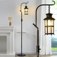 thumbnail image 1 of Vintage Dimmable Floor Lamp with matel Table,Classical Lanterns Standing Lamp, Rustic Farmhouse Floor Lamp with Black and  Finish, for Living Room Bedroom, 1 of 7