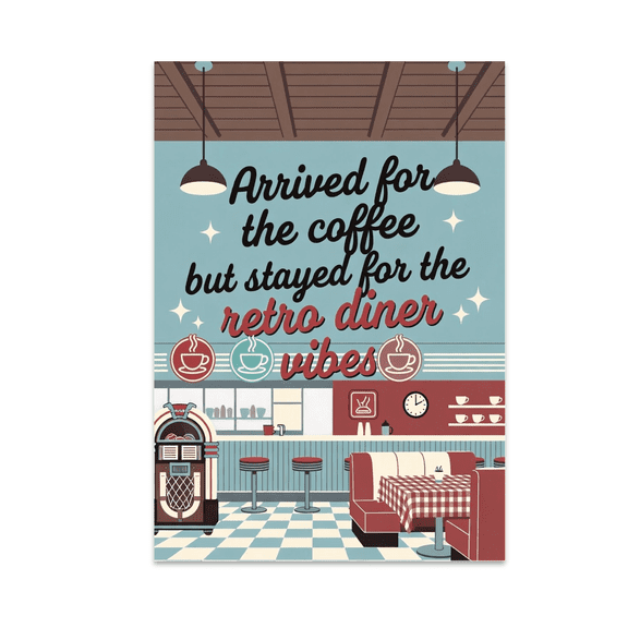 Vintage Diner Wall Art - Retro Diner Enthusiast - 13x19 Poster Print