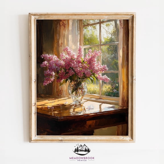 Vintage Dining Table Print - Rustic Interior Art, Charming Cottage Dining Room Decor, Elegant Home Wall Art, 1160 UNFRAMED Poster, Wall Art for Decor, Present, 24x36