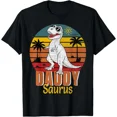 thumbnail image 1 of Vintage Dinosaur Dad Funny Fathers Day Prehistoric Creature Unisex T-Shirt, up to Size 5XL, 1 of 2