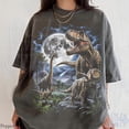 thumbnail image 1 of Vintage Dinosaur Moonlight Graphic T-Shirt – Retro T-Rex Jurassic Prehistoric Scene Tee – Unisex Dino Shirt, 1 of 5