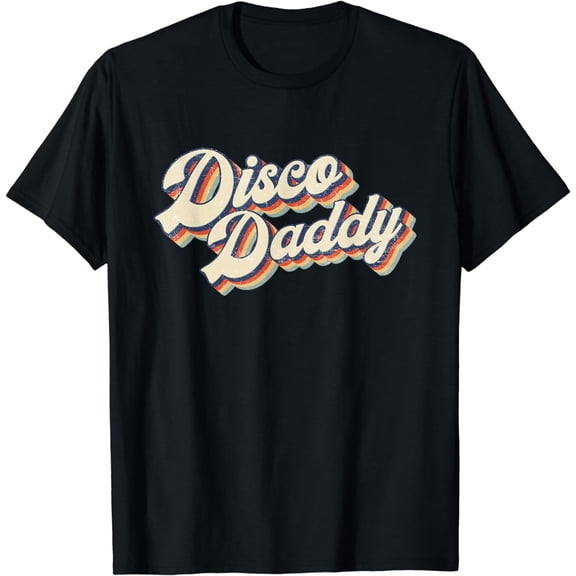 Vintage Disco Daddy Retro Matching 60's 70s Gift Mens Dad T-Shirt