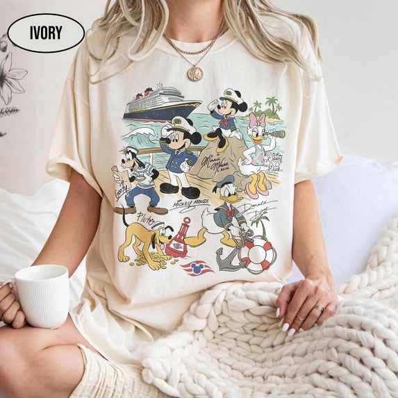 Vintage Disney Cruise Line Mickey & Friends Shirt, Mickey Pirate Crew Tee, Disney Cruise Family Matching Shirt, Disney Cruise 2026 Shirt