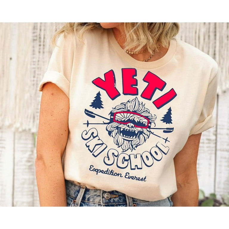 Vintage Disney Expedition Everest Yeti Ski School Shirt Retro Animal Kingdom Disney T Shirt Disneyland Matching Tee WDW Family Trip Walmart