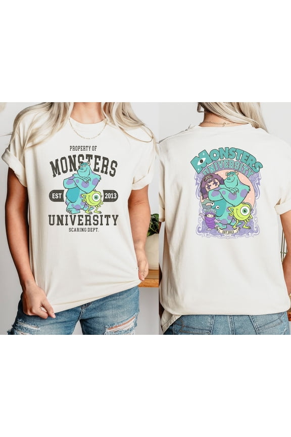 Vintage Disney Monster University Mike And Sully Family Trip T-Shirt All size S-3XL