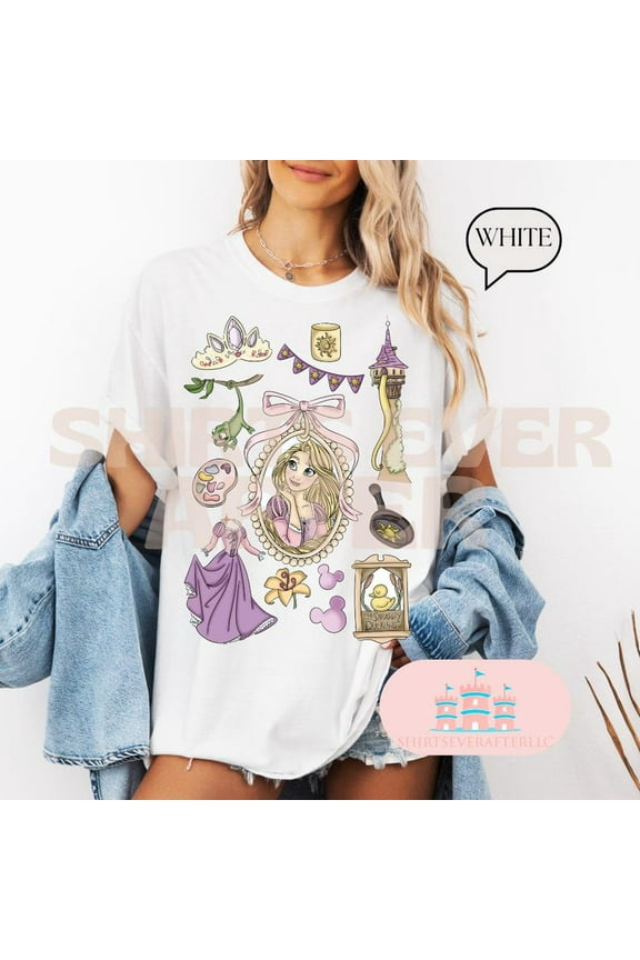 Vintage Disney Tangled Rapunzel Floral Shirt, Disney Princess Rapunzel shirt, Lost Princess Tee, Magic Kingdom