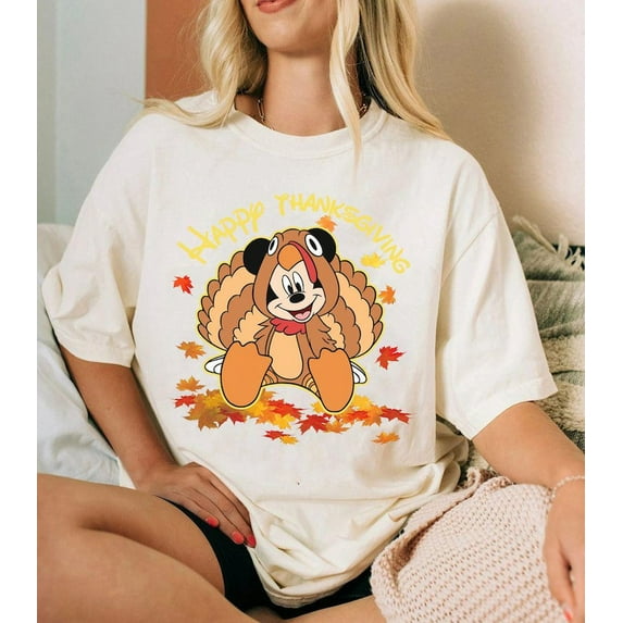Vintage Disney Thanksgiving Turkey Shirt, Custom Disney Character Thanksgiving Tshirt, Fall Vibes, Disney Family Vacation 2025 Tee