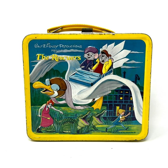 Vintage Disney The Rescuers Metal Lunch Box