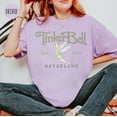thumbnail image 1 of Vintage Disney Tinker Bell Comfort Colors T-Shirt, Tinkerbell 1953 Neverland, Peter Pan, Fairy Magical, Disneyworld Shirt,Orchid color,size XL, 1 of 5