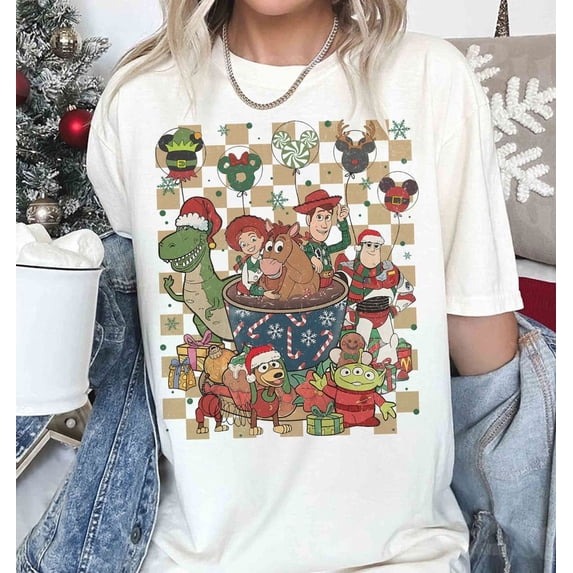 Vintage Disney Toy Story Christmas T-Shirt, Toy Story Land, Jessie and Buzz, Disneyland Christmas Shirt, Disneyworld Xmas