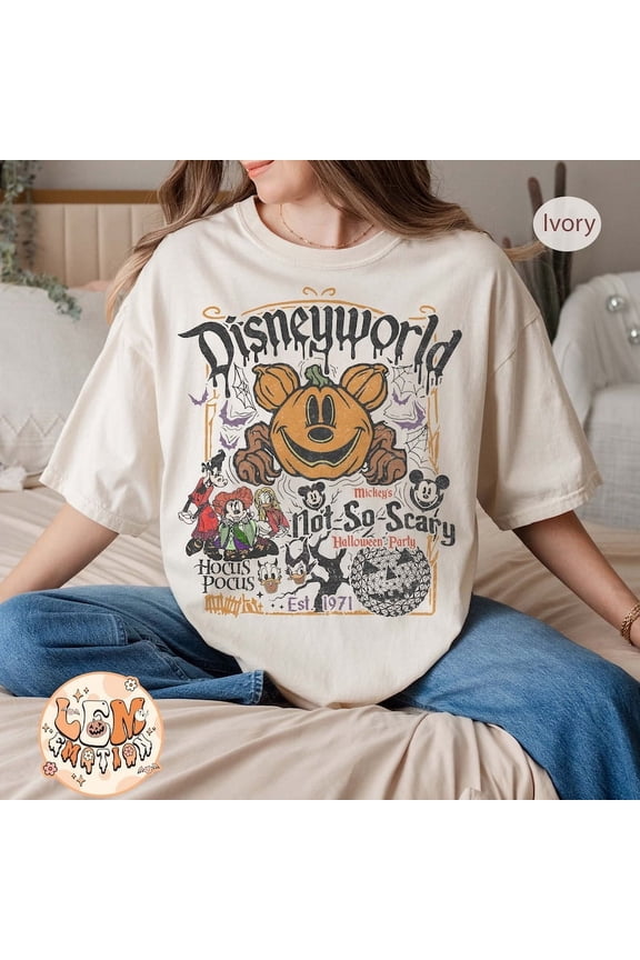 Vintage Disneyworld Est.1971 Halloween Shirt, Mickey's Not So Scary Party Shirt, Hocus Pocus Shirt, Disney Halloween Shirt, Halloween Party